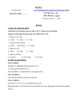 Tải Bộ đề thi khảo sát chất lượng đầu năm môn Hóa học lớp 8 -  Đề kiểm tra chất lượng đầu vào môn Hóa học