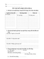 * Phiếu học tập - Khối 4 - Tuần 28