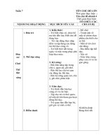 giáo án tuần 7 tôi cần gì để lớn lên và khỏe mạnh