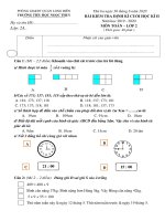Bài kiểm tra định kì cuối HK 2  - Năm học 2019 - 2020 -  Môn Toán -  Lớp 2