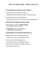 # Đáp án - Khối 2 - Tuần 27