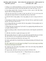 Đề cương ôn tập HK 2 môn Lịch sử khối 10 năm học 2019 - 2020