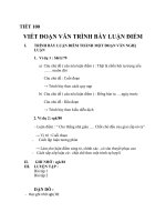 Văn 8 – VIẾT ĐOẠN VĂN TRÌNH BÀY LUẬN ĐIỂM