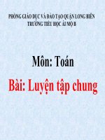 BGĐT - TOÁN 1 - TUẦN 27 - LUYỆN TẬP CHUNG (T147)