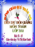 Lớp 2 - Toán - Tuần 10: Bài 15 - 51