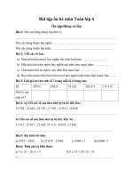 Tải Bài tập ôn hè môn Toán lớp 4 -  Tài liệu ôn tập môn Toán lớp 4 lên lớp 5