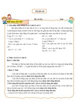 TỔNG HỢP KIẾN THỨCMÔN TOÁN - KHỐI 4TUẦN 13NĂM HỌC 2020 – 2021