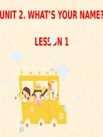 Tiếng Anh 3 - Unit 2 - Lesson 1