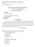 * Phiếu học tập - Khối 2 - Tuần 27