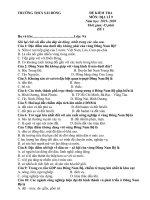 Đề 1 Trắc nghiệm trực tuyến Địa lí 9