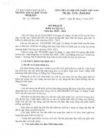 Kế hoạch Kiểm tra Học kỳ I Năm học 2020 - 2021