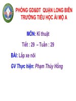 Tuần 29 - Bài: Lắp xe nôi