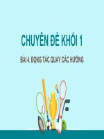 Thể dục 1 - Tuần 6 - Bài 4. Động tác quay các hướng