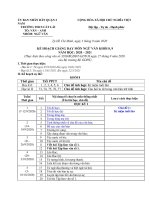 KẾ HOẠCH GIẢNG DẠY NGỮ VĂN 8,9- LÊ THỊ DỊU