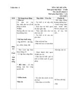 tuần thứ 6 tên chủ đề lớn thời gian thực hiện