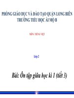 Tiếng Việt 2- Tuần 9- Ôn tập giữa học kì 1 (tiết 3)