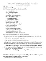 # Đáp án - Khối 4 - Tuần 27