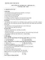 Đề cương và đề kiểm tra học kì I môn Địa lí 6 năm học 2019 - 2020