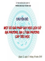 Tài liệu chuyên đề Một số biện pháp dạy học Lịch sử địa phương, Địa lý địa phương cấp tiểu học