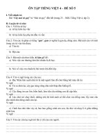 Đề ôn tập Tiếng Việt lớp 4 trong giai đoạn nghỉ dịch Covid-19