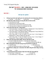 Nội dung ôn tập tại nhà Khối 9 Trường THCS Nguyễn Hồng Đào