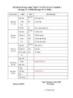 Kế hoạch dạy học trực tuyến lớp 1 - Tuần 27.