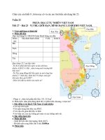 Địa lý 8:Tuần 22 PHẦN: ĐỊA LÍ TỰ NHIÊN VIỆT NAM Tiết 27 – Bài 23 VỊ TRÍ, GIỚI HẠN, HÌNH DẠNG LÃNH THỔ VIỆT NAM