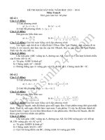 Đề khảo sát chất lượng đầu năm môn Toán lớp 8 - THCS Lương Điền