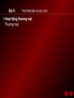 Địa lí 5 - Tuần 15 - 5A1 - Thanh Tâm: Thương mại và du lịch