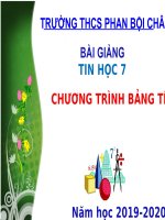 Chương trình bảng tính (Tin 7) - Website Trường THCS Phan Bội Châu - Đại Lộc - Quảng Nam