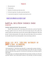 Đáp án Môn Ngữ Văn Lớp 9 - Tuần 26 - 27