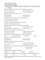 Đề cương thi kiểm tra giữa học kì 1 môn hóa học lớp 9, trường THCS Phước Nguyên, TP Bà Rịa, Tỉnh Bà Rịa Vũng Tàu 2020-2021 - Học Toàn Tập