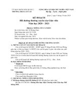 Kế hoạch Bồi dưỡng thường xuyên cá nhân năm học 2020 - 2021 - Giáo viên Lê Hoàng Nam