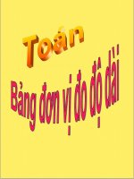 Toán 3 - Tuần 9 - Bảng đơn vị đo độ dai