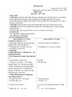 Giáo án lớp 1 tuần 12