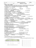 ĐỀ KIỂM TRA SINH 8 - Website Trường THCS Phan Bội Châu - Đại Lộc - Quảng Nam