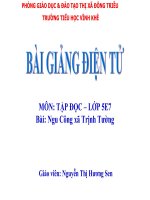 Bài giảng điện tử Tập đọc lớp 5 - Tuần 17 (2019-2020)