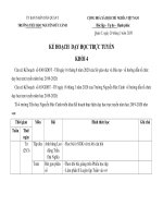 KẾ HOẠCH  DẠY HỌC TRỰC TUYẾN