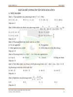 Bộ đề cương ôn tập giữa Học kì 2 môn Toán lớp 8