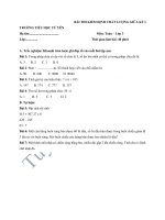 Đề thi giữa học kì 1 môn Toán lớp 3 năm 2018 - trường TH Tứ Yên