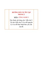 Hướng dẫn học sinh tự học và ôn tập tại nhà đợt 3 môn Công nghệ 9