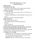 Hướng dẫn ôn tập Kiểm tra Học kỳ 2 - Năm học 2018-2019: môn Ngữ Văn 8