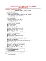 Bài học tiếng Anh 6 tuần 5, 6 HK2