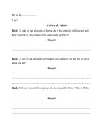 Phiếu học tập lớp 2 tuần 26