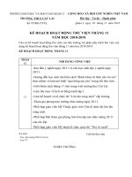 Kế hoạch Thư viện - Tháng 11 năm học 2018-2019.