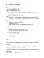 Đáp án Môn Vật Lí Lớp 6 - Tuần 28 - 29