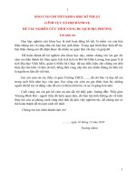 Báo cáo nghiên cứu khoa học kĩ thuật (lĩnh vực xã hội hành vi)