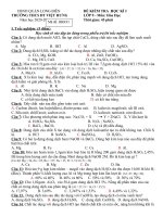 Đề thi học kì I Hóa học 9 năm học 2020 - 2021