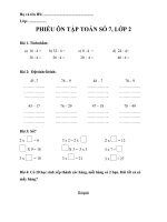 NỘI DUNG ÔN TẬP TRỰC TUYẾN KHỐI 2 TUẦN 26