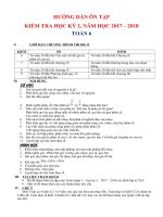 Hướng dẫn ôn tập Kiểm tra Học kỳ 2 - Năm học 2017-2018: môn Toán 6